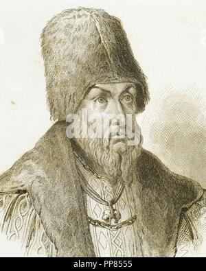 Sigismondo I il Vecchio (1467-1548). Re di Polonia e granduca di Lituania. Ritratto. Incisione del XIX secolo. Foto Stock