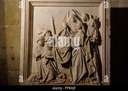 Imposicion de la casulla un San Ildefonso, 1507, museo, Mezquita-Catedral de Córdoba, Andalusia. Foto Stock