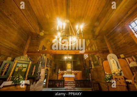 La Iglesia de San Felipe y Giacobbe, construida en 1516 , SÄ™kowa, voivodato de la Pequeña Polonia, Cárpatos, Polonia, l'Europa. Foto Stock