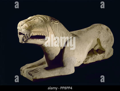 L'iberico Leone di Nueva Carteya. Cordoba, museo di archeologia. Posizione: MUSEO ARQUEOLOGICO-COLECCION. Spagna. Foto Stock