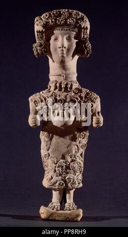 DAMA DE IBIZA - TANI - Procedere DE IBIZA - SIGLO IV/III AC - ARCILA - 40 cm - fenicia. Posizione: MUSEO ARQUEOLOGICO NACIONAL-COLECCION. MADRID. Spagna. Foto Stock