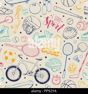 Sport Modello senza giunture Illustrazione Vettoriale