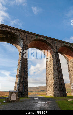 Il Viadotto Ribblehead in inverno, Yorkshire Dales, Inghilterra Foto Stock
