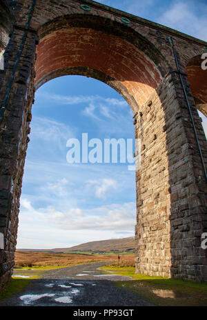 Il Viadotto Ribblehead in inverno, Yorkshire Dales, Inghilterra Foto Stock
