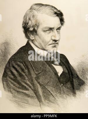 Richard Southwell Bourke, 6° Conte di Mayo, (1822 -1872), in stile eterno Naas tra il 1842 e il 1867. Statista e membro del partito conservatore britannico da Dublino, Irlanda. Incisione di Parigi. La Ilustracion Española y Americana, 1872. Foto Stock