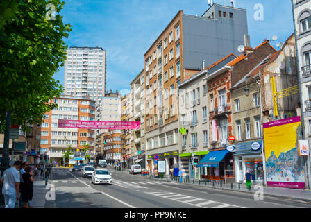 Chaussee de Louvain, a Place Saint-Josse, Saint-Josse-TEN-NOODE, Bruxelles, Belgio Foto Stock