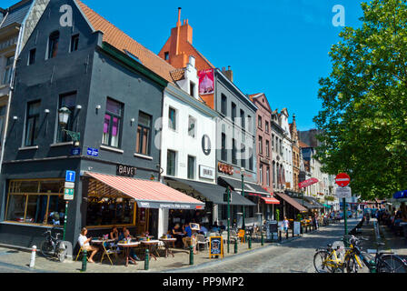 Ristoranti, luogo Sainte-Catherine, Bruxelles, Belgio Foto Stock