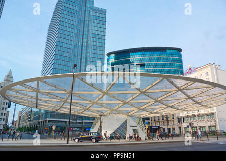 Rogier stazione della metropolitana Place Charles Rogier, Saint-Josse-TEN-NOODE, Bruxelles, Belgio Foto Stock