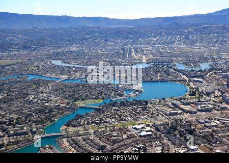 San Francisco Bay Area: sobborghi residenziali nella regione a sud della baia. Foto Stock