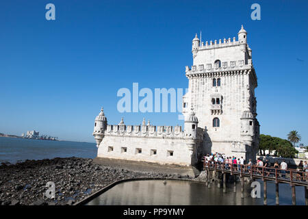 Torre di Belen, citymark Lisbona, Portogallo Foto Stock