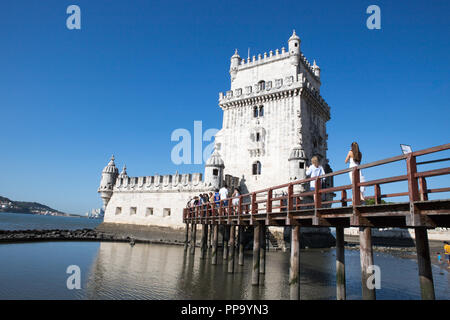 Torre di Belen, citymark Lisbona, Portogallo Foto Stock