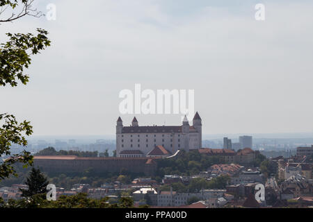 Veduta aerea del castello di Bratislava, Slovacchia Foto Stock
