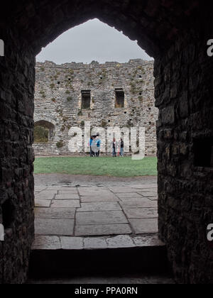 Cardiff, Regno Unito - 16 Settembre 2018: la vista del Castello di Cardiff Foto Stock