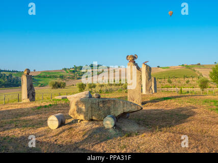 Parco Acquarossa, Italia - Il paese parco nel comune di Gualdo Cattaneo, Umbria, da cui andare i palloncini della Todi Sagrantino Cup Foto Stock