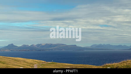 Testa Stoer (Rubha Stoer in gaelico scozzese) è un punto della terra a nord di Lochinver e la township di Stoer in Sutherland, NW Scozia. Foto Stock