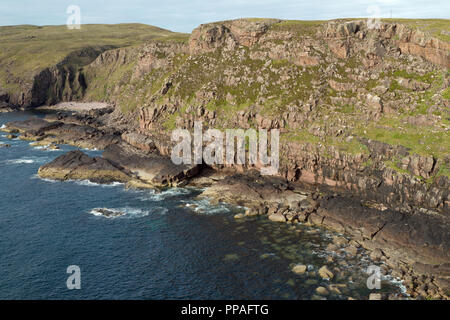 Testa Stoer (Rubha Stoer in gaelico scozzese) è un punto della terra a nord di Lochinver e la township di Stoer in Sutherland, NW Scozia. Foto Stock