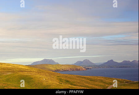 Testa Stoer (Rubha Stoer in gaelico scozzese) è un punto della terra a nord di Lochinver e la township di Stoer in Sutherland, NW Scozia. Foto Stock