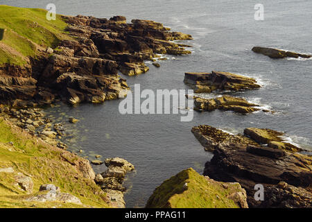 Testa Stoer (Rubha Stoer in gaelico scozzese) è un punto della terra a nord di Lochinver e la township di Stoer in Sutherland, NW Scozia. Foto Stock