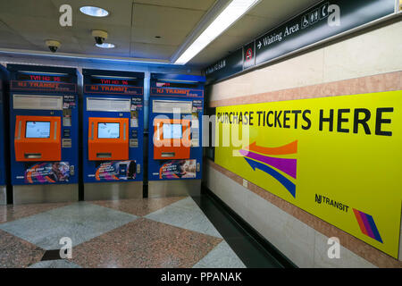 New Jersey Transit Self Service distributori automatici, Penn Station, NYC Foto Stock