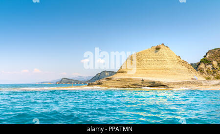 Bellissima vista del cape Drastis a Corfù in Grecia Foto Stock
