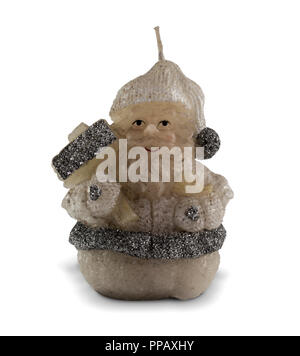Babbo Natale fantasia sagomato christmas candle isolati su sfondo bianco Foto Stock