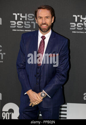 Gareth Southgate durante i migliori premi FIFA 2018 al Royal Festival Hall di Londra. Foto Stock