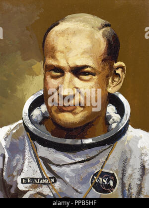 ALDRIN, Edwin E. astronauta americano, pilota dell'Apollo XI modulo di comando, la spedizione che conquistò la luna il 20 luglio 1969. Foto Stock