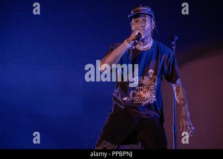 Settembre 23, 2018 - Las Vegas, Nevada, Stati Uniti - Rapper TRAVIS SCOTT durante la vita è bella Music Festival di Las Vegas, Nevada (credito Immagine: © Daniel DeSlover/ZUMA filo) Foto Stock