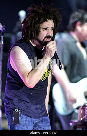 Adam Duritz con Counting Crows esegue in concerto presso la Bayfront Park anfiteatro a Miami il 18 agosto 2009. Foto Stock