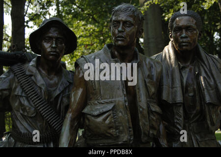 I tre soldati (1984) da Frederick Hart (1943-1999). Vietnam Veterans Memorial. Washington D.C. Stati Uniti. Foto Stock