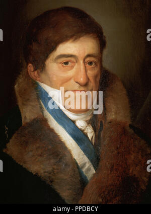 Ruiz de Apodaca, Juan (Cadice, 1754-Madrid, 1835). Stile coloniale spagnolo amministratore. Capitano Generale di Cuba (1812), Viceré della Nuova Spagna (1816). Olio da Antonio Maria Esquivel. Museo Navale. Madrid. Spagna. Foto Stock
