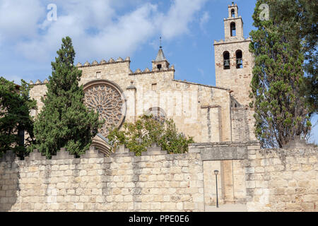 Monastero di Sant Cugat,antica abbazia benedettina,Catalogna,Spagna. Foto Stock