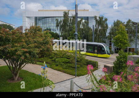 Brest, tranvia, Linie A Place de la Liberte Foto Stock