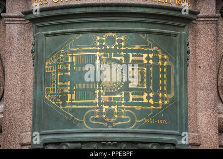 Parigi, Opera Garnier, Denkmal Charles Garnier Foto Stock