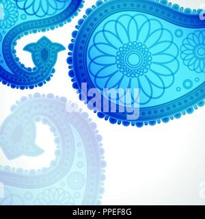 Paisley floral background di design. Illustrazione Vettoriale