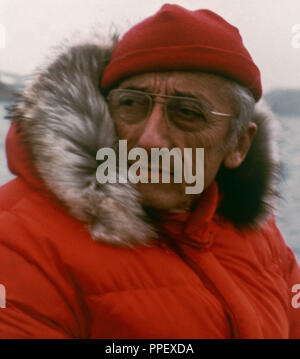 Ritratto di Jacques Yves Cousteau 1910-1997. Foto Stock