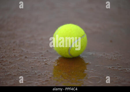 Tempo piovoso al bavarese del Campionato Open nella motivazione della TC Ismaning. Foto Stock