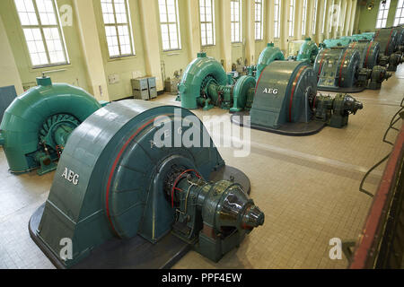 Camera di turbina in Walchensee Power Station di E.ON Energie. Foto Stock