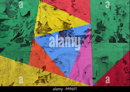 Colorato sfondo astratto con forme triangolari in colori vibranti Foto Stock