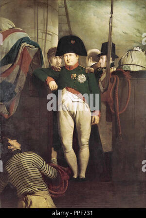 Charles Eastlake Lock - Napoleone Bonaparte a bordo del 'bellerophon' in Plymouth Sound Foto Stock