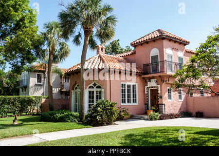 West Palm Beach Florida, Old Northwood Historic District, case residenze, FL180212119 Foto Stock
