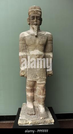 Statua del dio Sebiumeker. Probabilmente il primo secolo A.C. In arenaria. Da Meroe, Sudan. Ny Carlsberg Glyptotek. Copenhagen. La Danimarca. Foto Stock