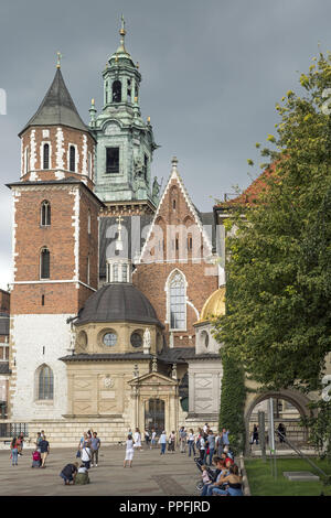 Il castello di Wawel. Cattedrale. La sede del re polacco. Foto Stock