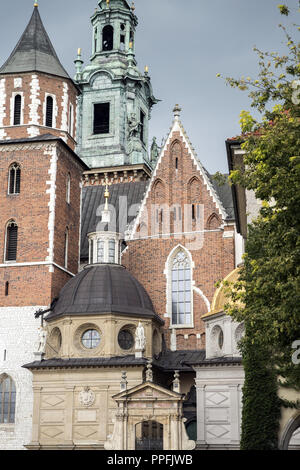 Il castello di Wawel. Cattedrale. La sede del re polacco. Foto Stock