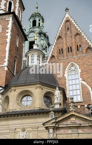 Il castello di Wawel. Cattedrale. La sede del re polacco. Foto Stock