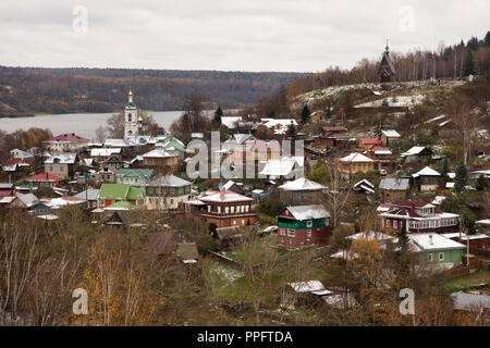 Vista panoramica di Plyos. Oblast di Ivanovo. La Russia Foto Stock