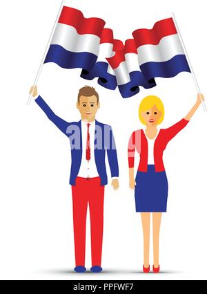 Paesi Bassi bandiera sventola Illustrazione Vettoriale