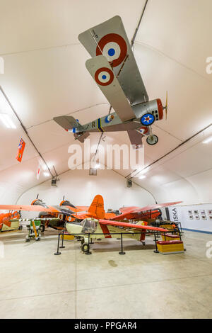 Vedute interne dell'Alaska Aviation Museum si trova sul Lago di cappa ad Anchorage in Alaska Foto Stock