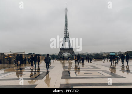Tour Eiffel, Paris, Francia. Ottobre 2016 Foto Stock