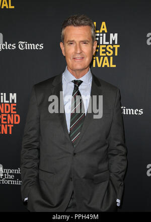 Beverly Hills, in California, Stati Uniti d'America. Xxv Sep, 2018. Rupert Everett, al 2018 la Film Festival - Gala Screening di 'Il Principe Felice' a Wallis Annenberg Center for the Performing Arts di Beverly Hills, la California il 25 settembre 2018. Credito: Faye Sadou/media/punzone Alamy Live News Foto Stock